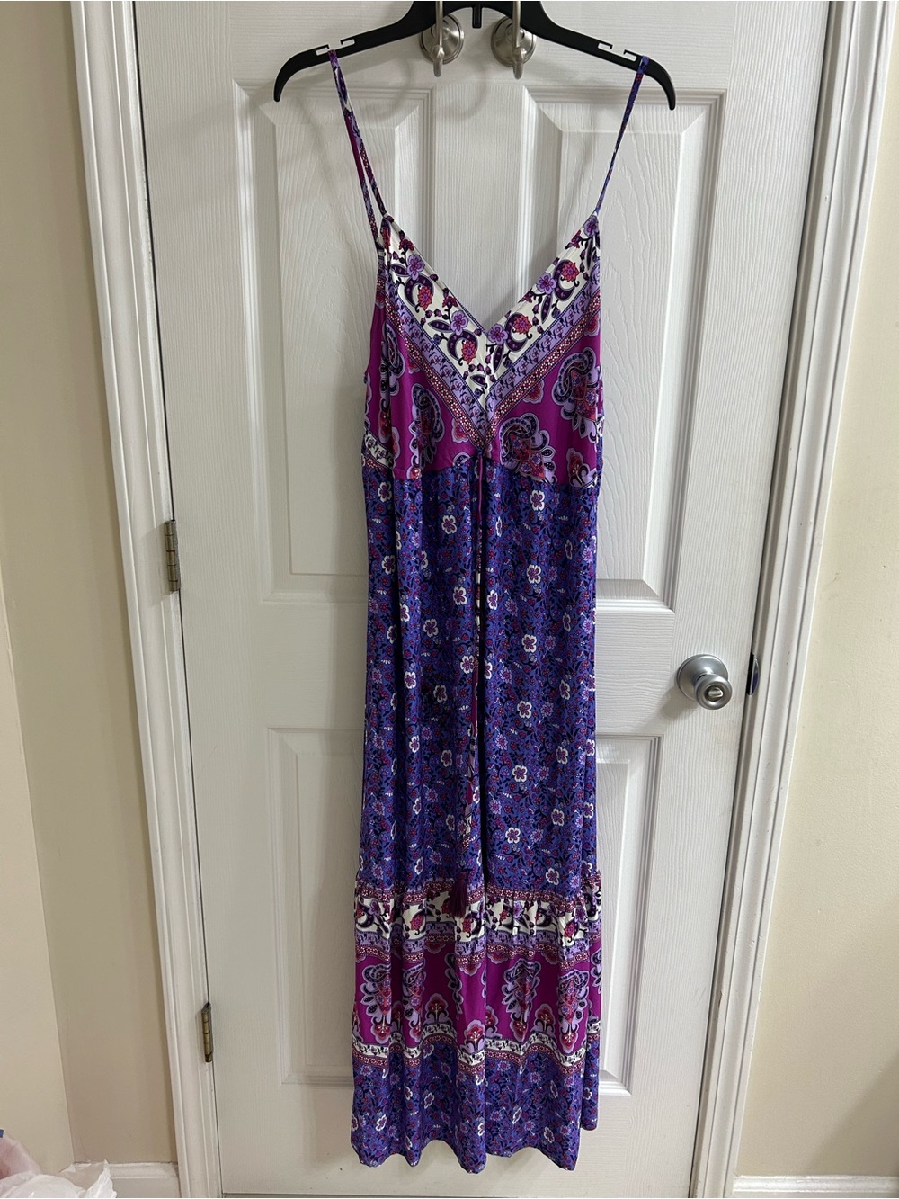 NWT Rusty Dusty Purple Floral Bohemian Maxi Dress XL